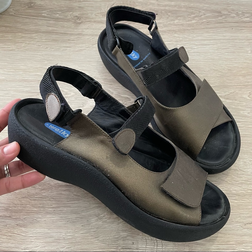 Wolky Leather Open Toe Sling Back Walking Sandal 41